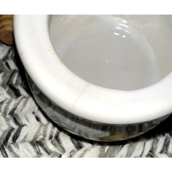 Smuckers Double Covered Jam Jelly Jar with Spoons Preserves Ceramic Bowl Vintage - Picture 8 of 9